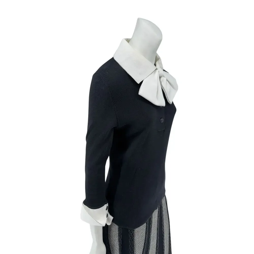Chanel Sweater With Removable Bow - Size 42